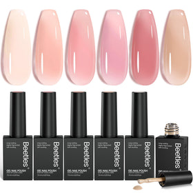 beetles Gel Polish Nude Gel Nail Polish Set with 6 colours
