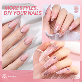 beetles Gel Polish Nude Pink Gel Nail Polish 15ml application process