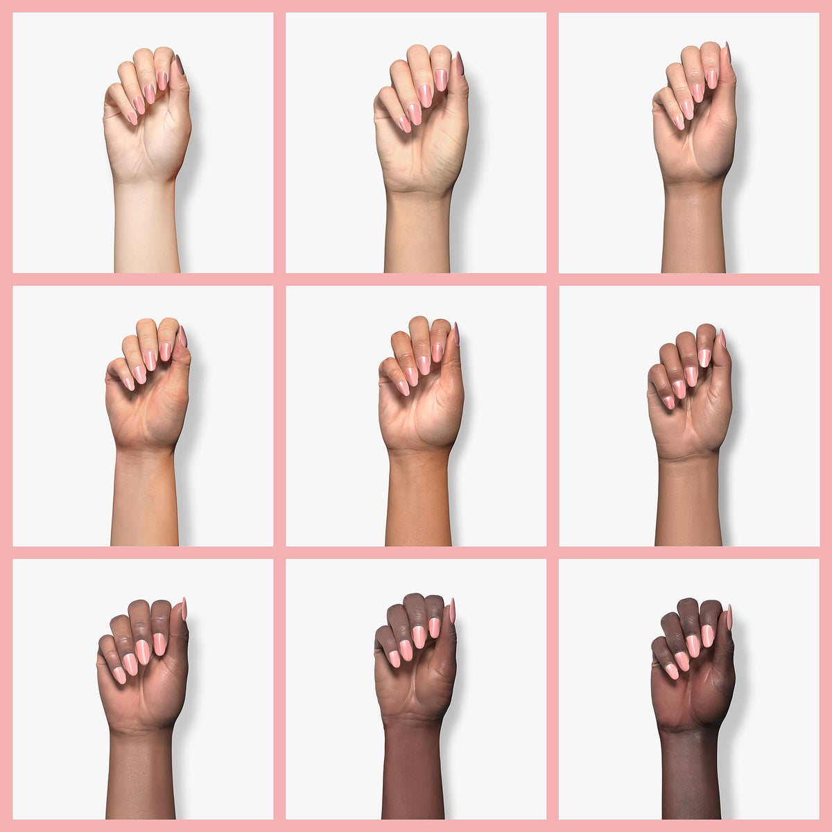 beetles Gel Polish Nude Pink Gel Nail Polish 15ml applied on nails