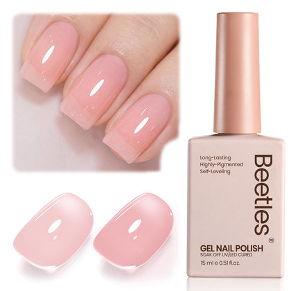 beetles Gel Polish Nude Pink Gel Nail Polish 15ml front view