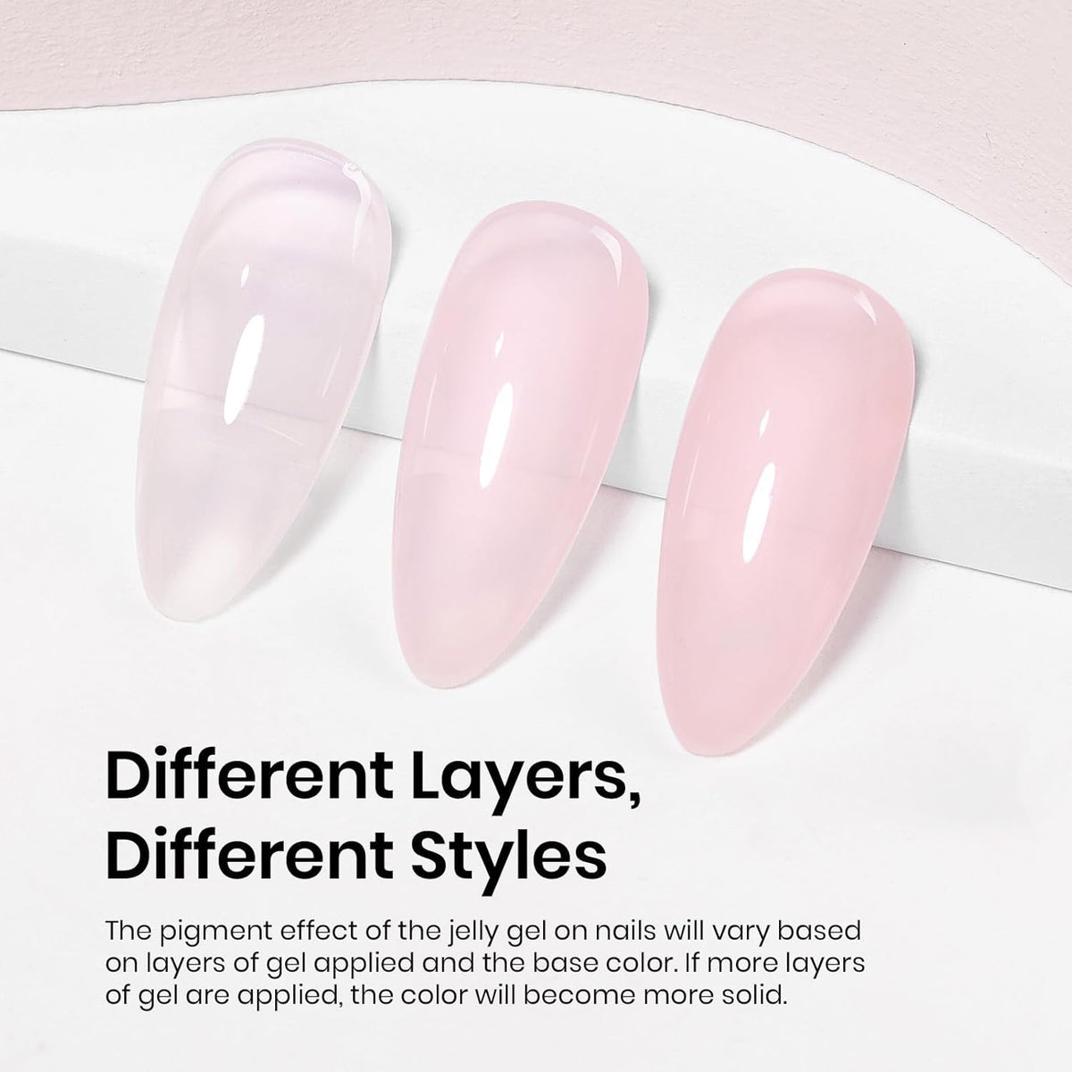 beetles Gel Polish Nude Pink Gel Nail Polish 15ml swatch on nails