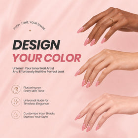 beetles Gel Polish Nude Pink Gel Nail Polish 15ml with brush