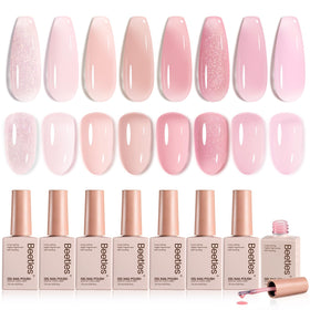 beetles Gel Polish Nude Pink Gel Nail Polish Set front view
