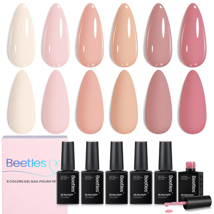 beetles Gel Polish Nude Pink Vanilla Cloud Collection front view