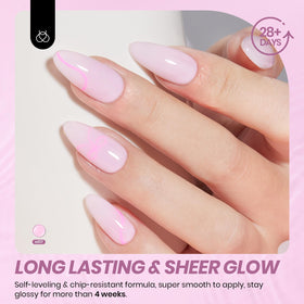 beetles Gel Polish Nude Purple Jelly Gel Nail Polish 15ml in a lifestyle setting
