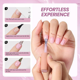 beetles Gel Polish Nude Purple Jelly Gel Nail Polish 15ml with nail art accessories