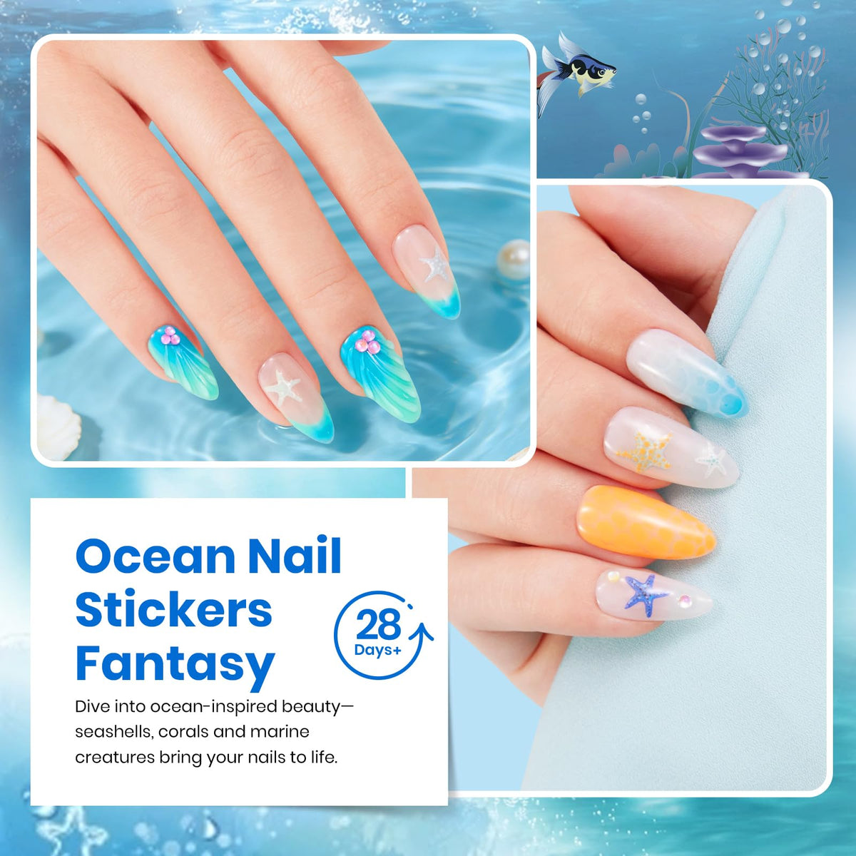 beetles Gel Polish Ocean Odyssey glitter and jelly gels