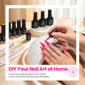 beetles Gel Polish packaging with all included items