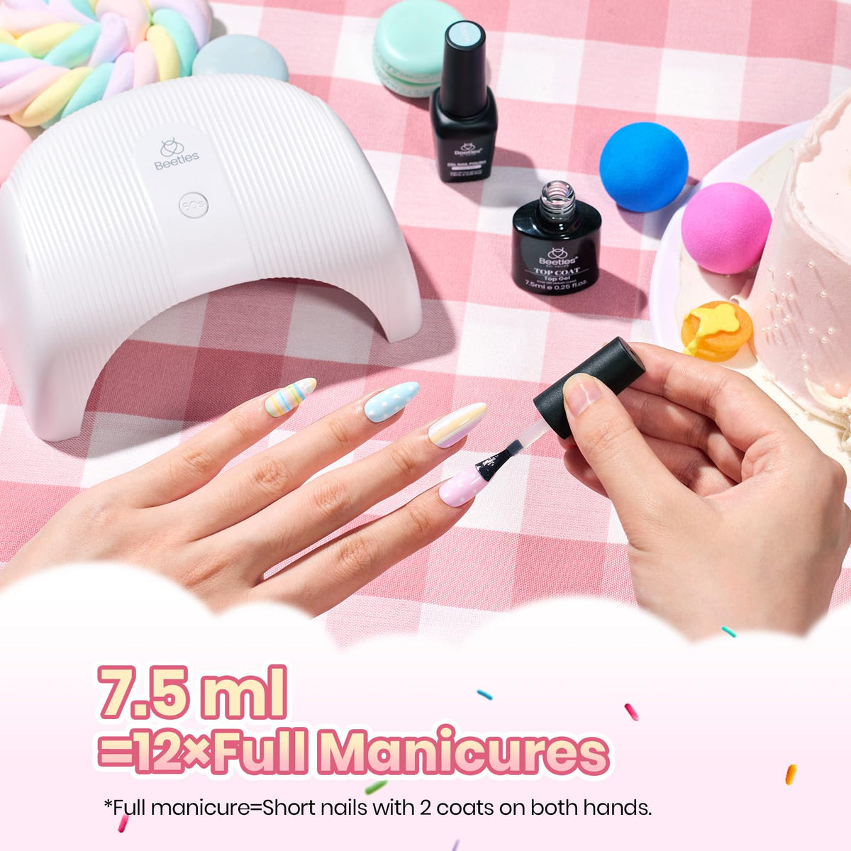 beetles Gel Polish pastel gel nail polish application on nails