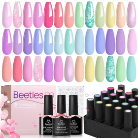beetles Gel Polish Pastel Gel Nail Polish Set 20 Colours front view
