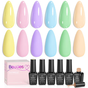 beetles Gel Polish Pastel Gel Nail Polish Set with six colours