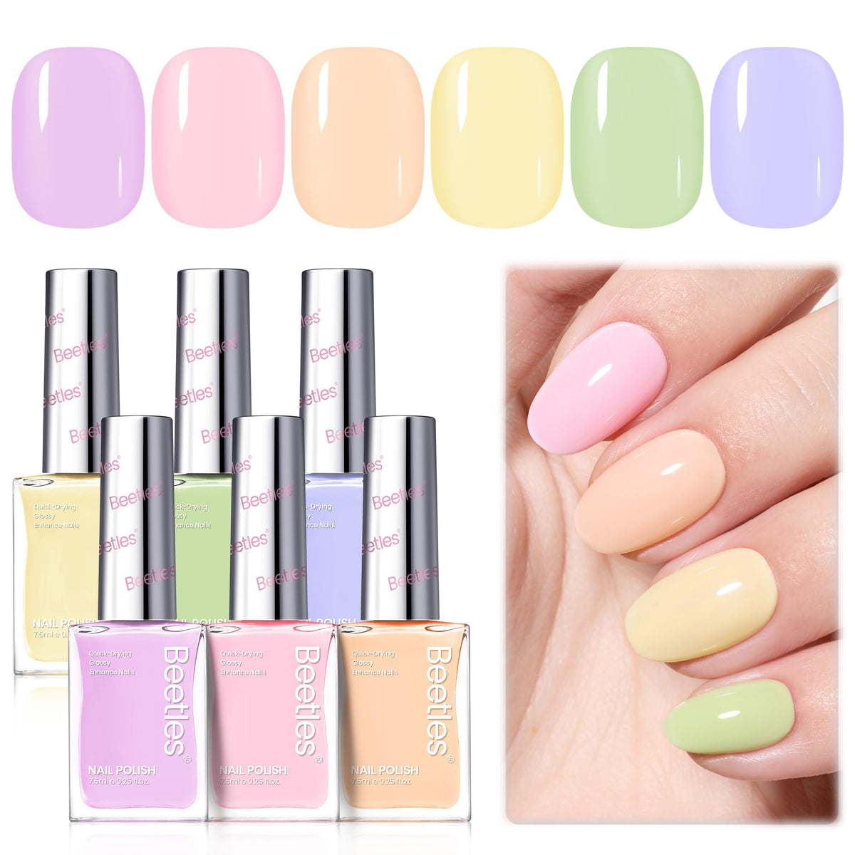 beetles Gel Polish Pastel Nail Polish Set in gift box