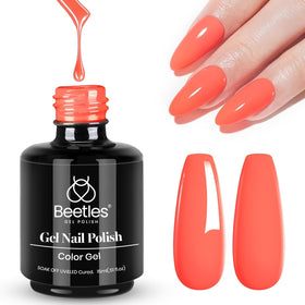 beetles Gel Polish Peachy Orange 15ml front view