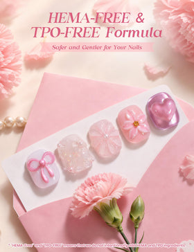 beetles Gel Polish Petalled Grace Kit application scene