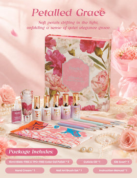 beetles Gel Polish Petalled Grace Kit five gel polish bottles