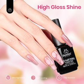 beetles Gel Polish Pink Cat Eye Gel Nail Polish 15ML lifestyle scene