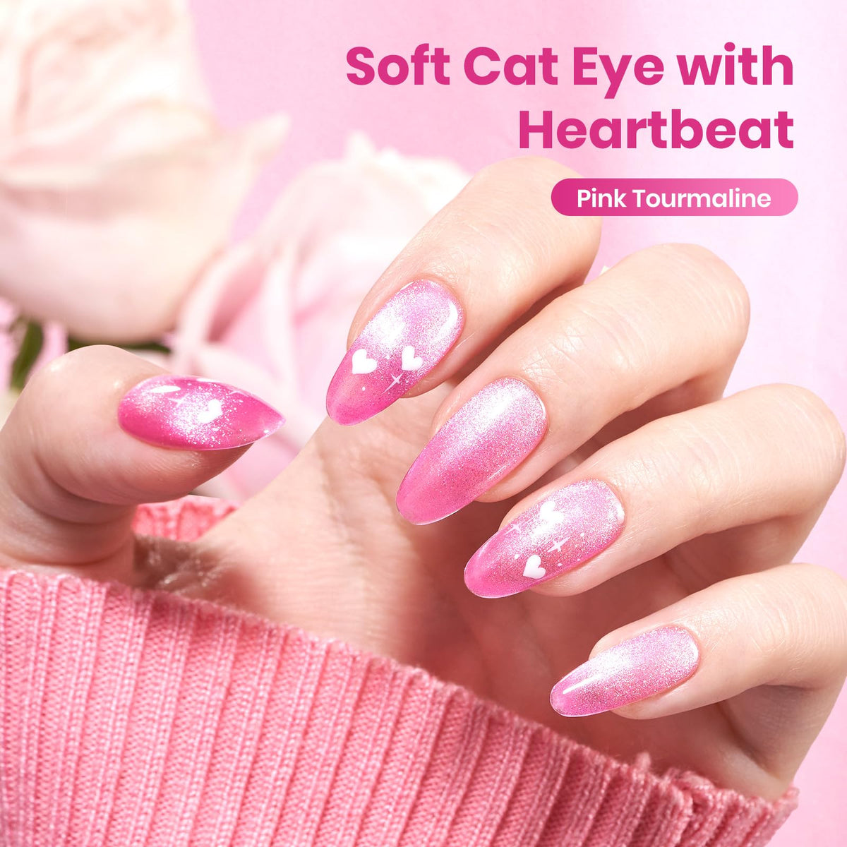 beetles Gel Polish Pink Cat Eye Gel Nail Polish packaging