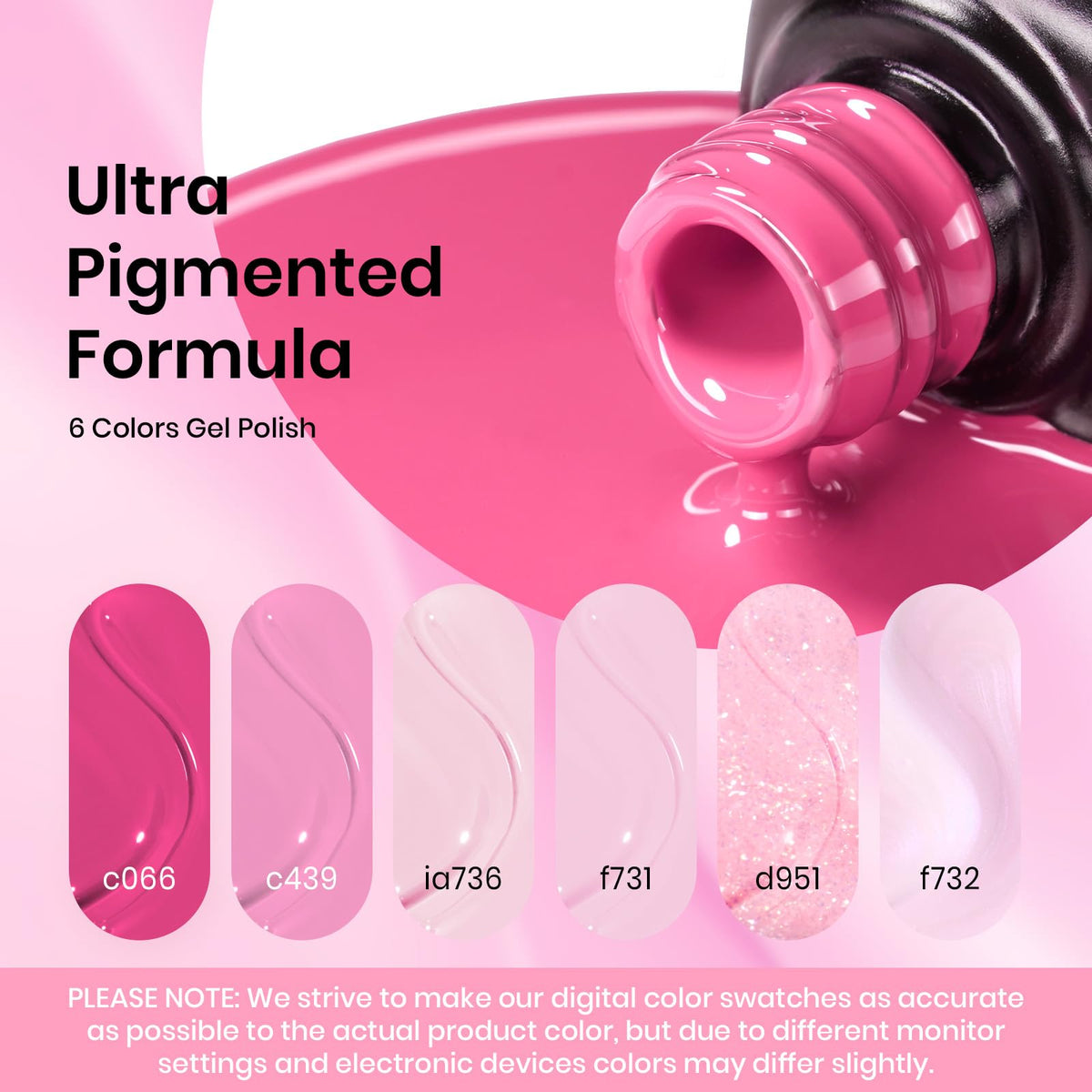 beetles Gel Polish Pink Gel Nail Polish close-up of shades