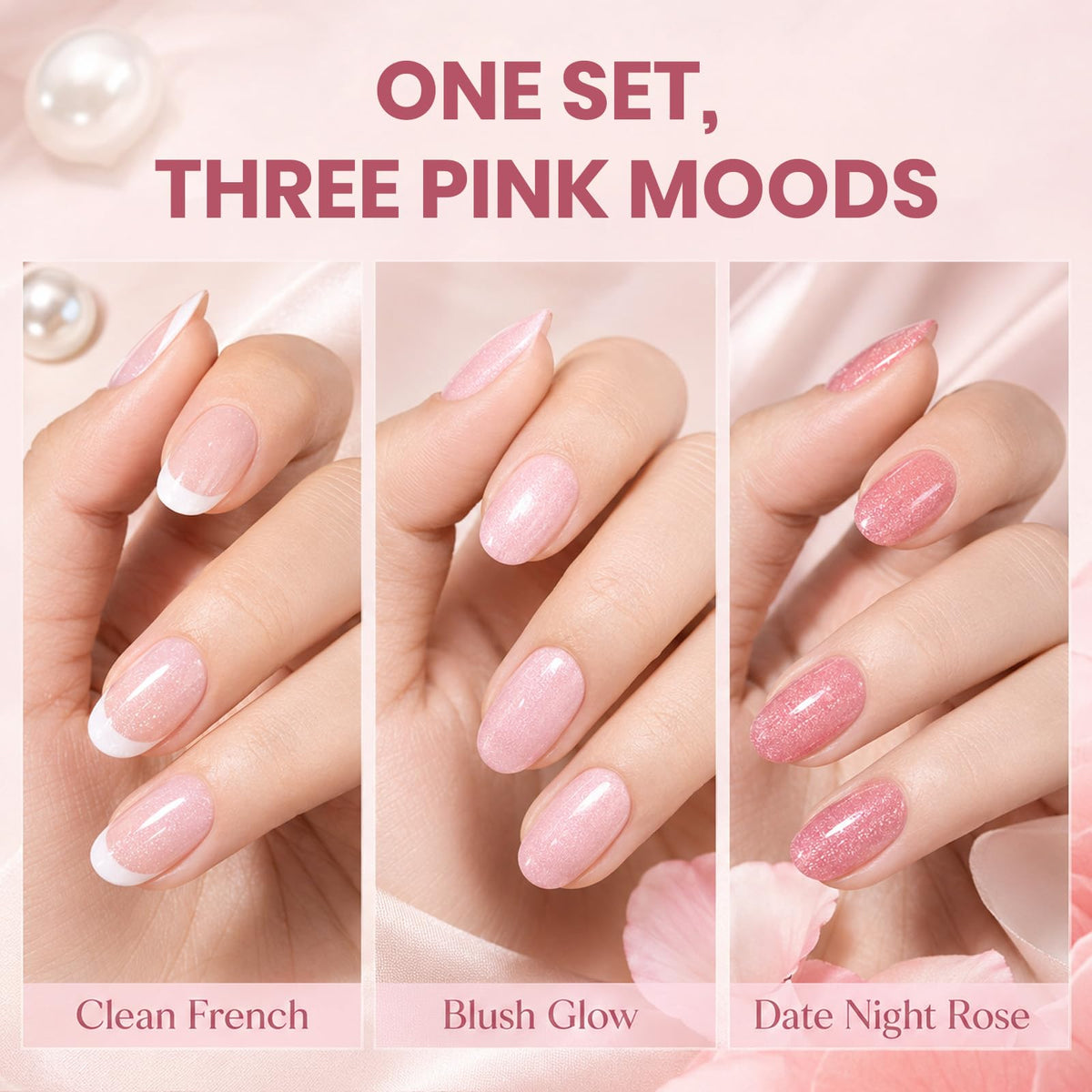 beetles Gel Polish Pink Glitter Gel close-up of pink jelly gel