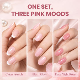 beetles Gel Polish Pink Glitter Gel close-up of pink jelly gel