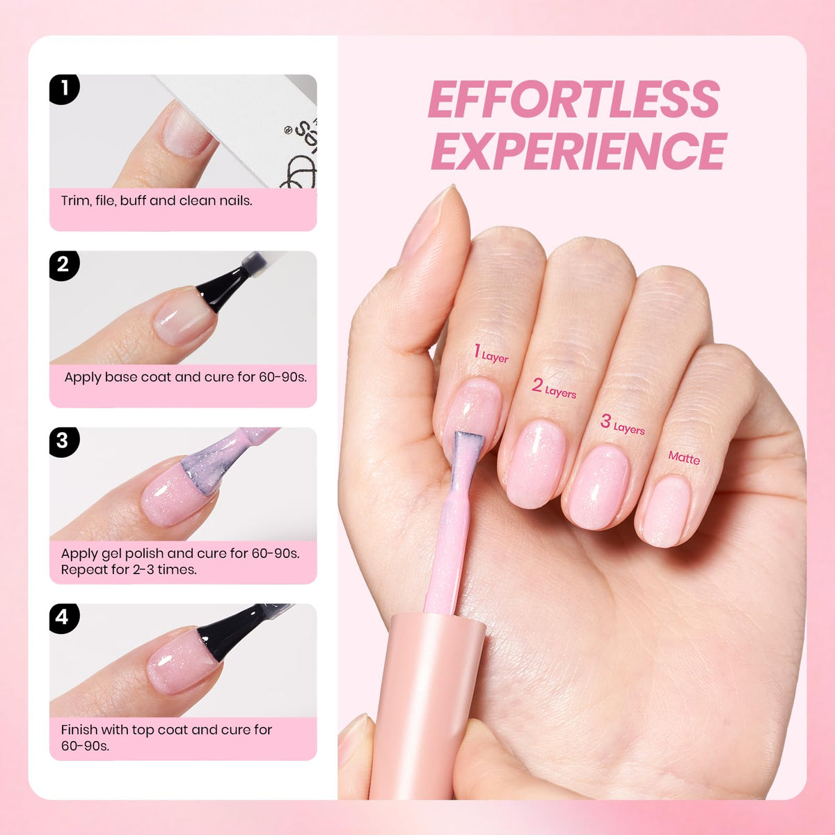 beetles Gel Polish Pink Glitter Gel Set lifestyle scene