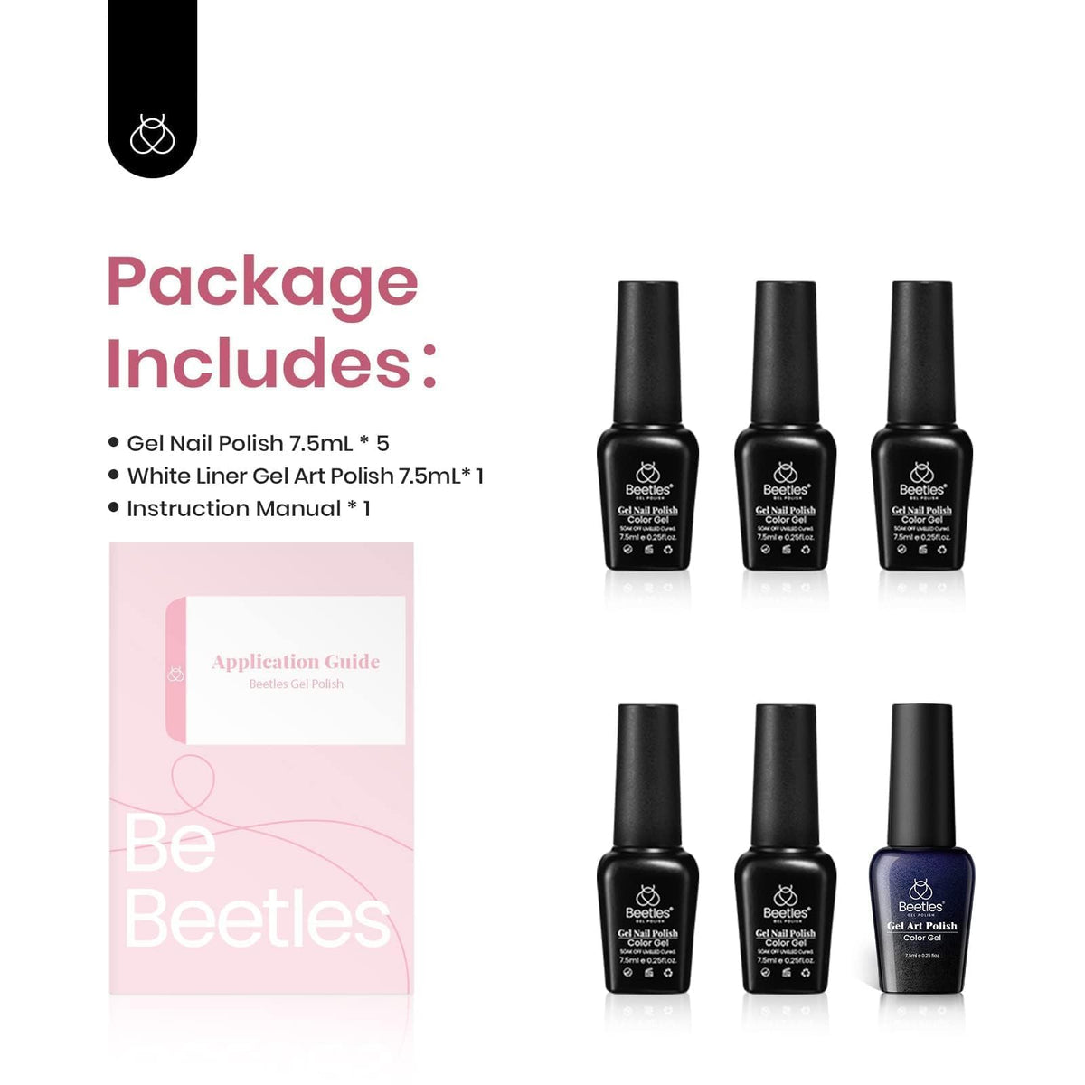 beetles Gel Polish pink-red gel polish bottles on table