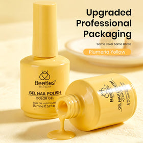 beetles Gel Polish Plumeria Yellow Gel Nail Polish packaging