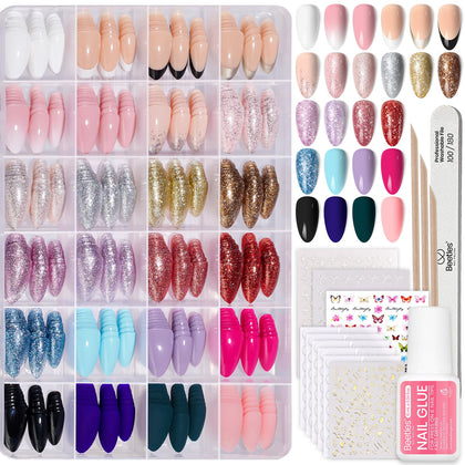 beetles Gel Polish Press On Nails Kit 720 Pcs front view