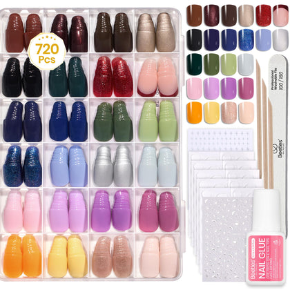 beetles Gel Polish Press On Nails Kit Funfetti front view