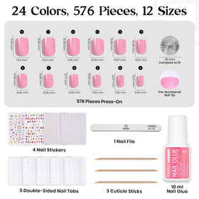 beetles Gel Polish Press on Nails with glitter designs