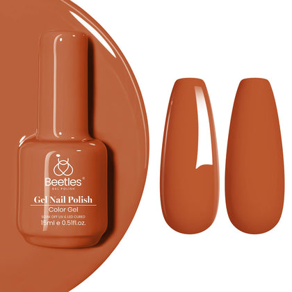 beetles Gel Polish Pumpkin Burnt Orange 15ML front view