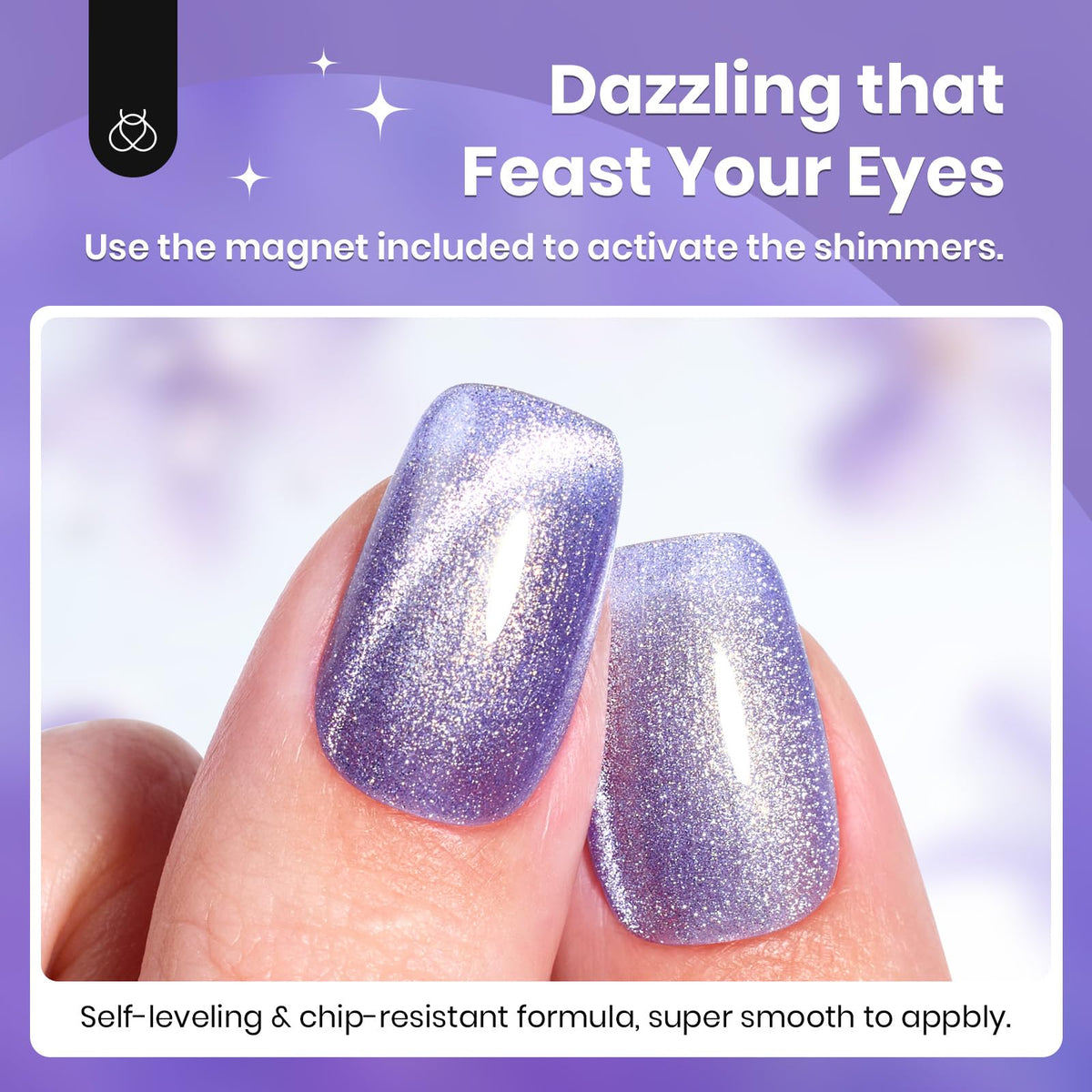 beetles Gel Polish Purple Cat Eye Gel Polish 15ML packaging