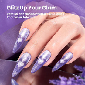beetles Gel Polish Purple Cat Eye Gel Polish 15ML with UV lamp