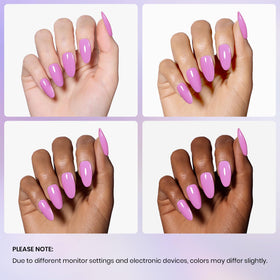 beetles Gel Polish Purple Gel Nail Polish 15ml curing under UV lamp