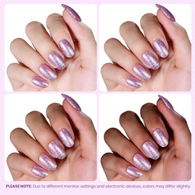 beetles Gel Polish Purple Glitter Gel Nail Polish 15ML packaging