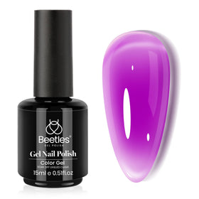 beetles Gel Polish Purple Jelly Gel Nail Polish 15ML front view