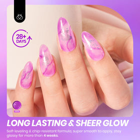 beetles Gel Polish Purple Jelly Gel Nail Polish 15ML with nail art tools