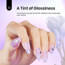 beetles Gel Polish Purple Jelly Gel Nail Polish application process