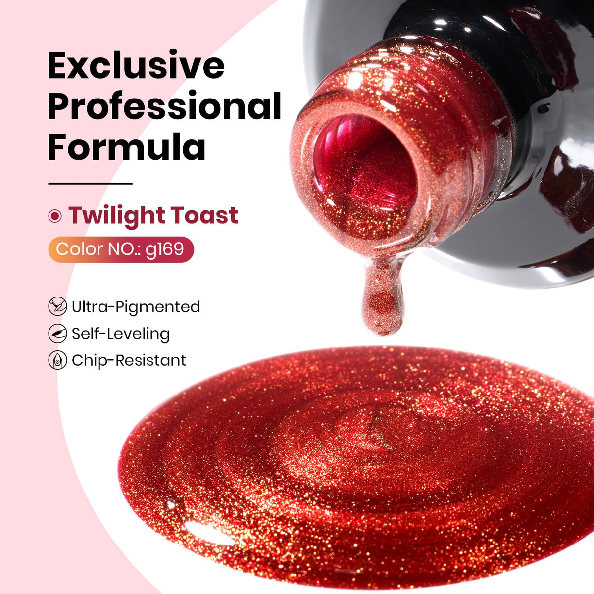 beetles Gel Polish Red Cat Eye Gel Nail Polish close-up of texture