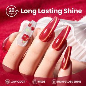 beetles Gel Polish Red Cat Eye Gel Nail Polish packaging