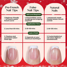 beetles Gel Polish Red French Tip Press On Nails styled with gems