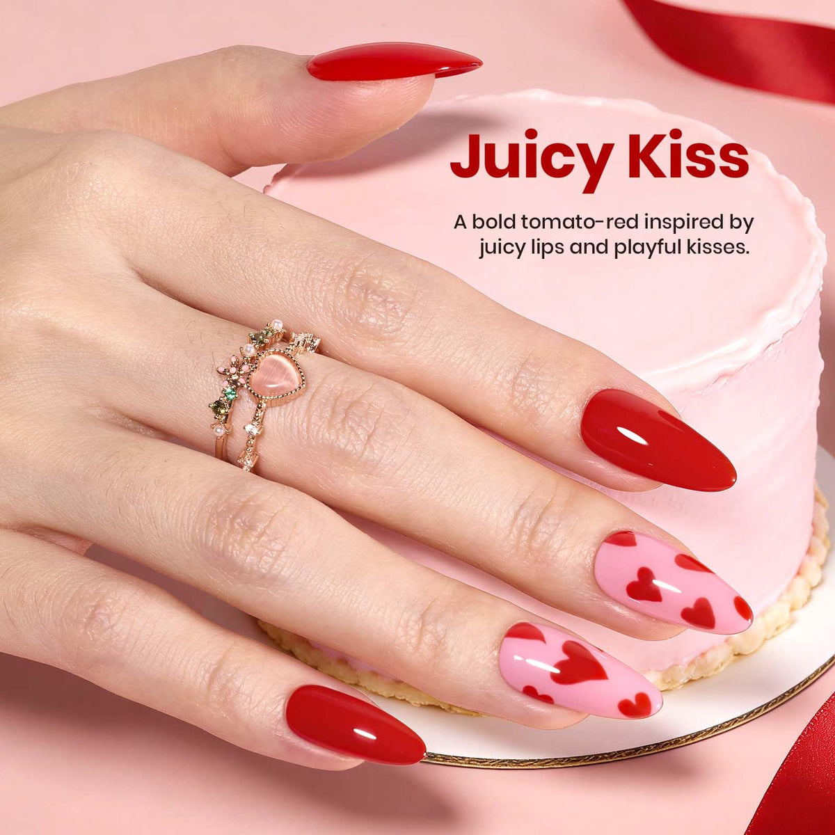 beetles Gel Polish Red Gel Liner Nail Polish 7ml with brush
