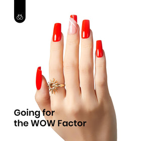 beetles Gel Polish Red Gel Nail Polish 15ML packaging