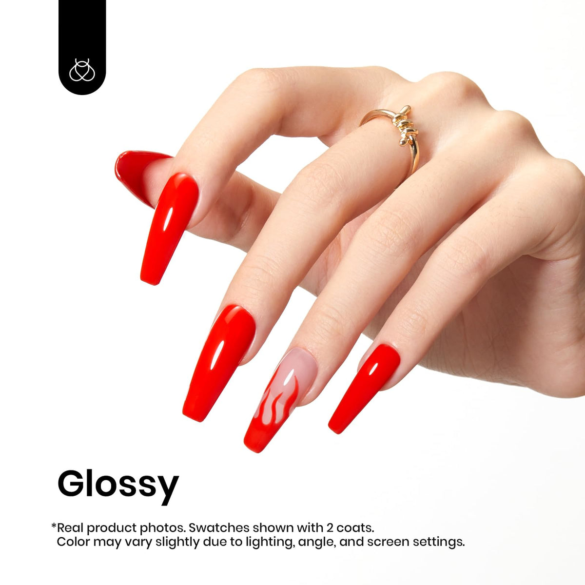 beetles Gel Polish Red Gel Nail Polish 15ML with LED lamp