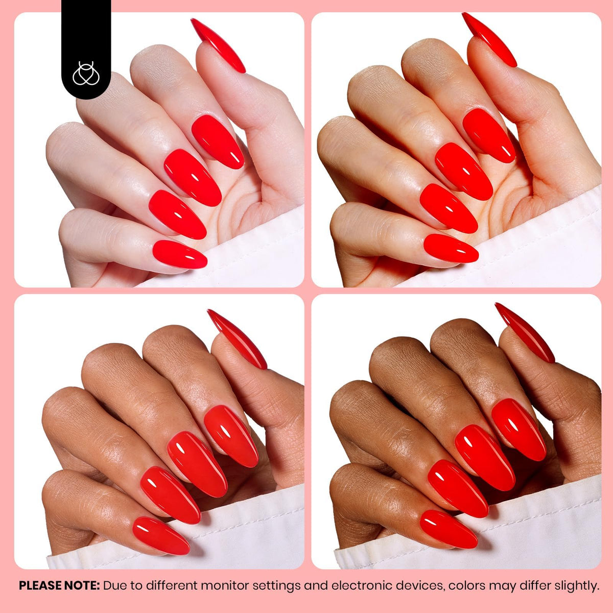 beetles Gel Polish Red Gel Nail Polish bottle side view