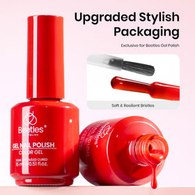 beetles Gel Polish Red Gel Nail Polish in festive setting