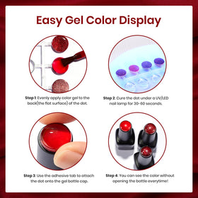 beetles Gel Polish Red Gel Nail Polish Set with glitter effect