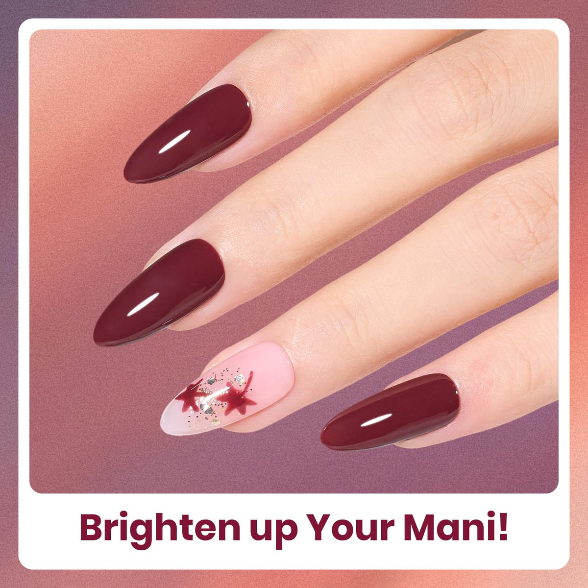 beetles Gel Polish rich burgundy shade bottle