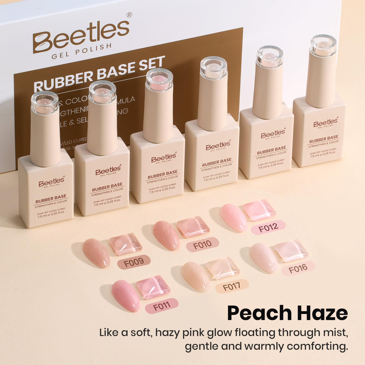 beetles Gel Polish Rubber Base Gel close-up