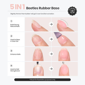 beetles Gel Polish Rubber Base Gel Nail Polish application on nails